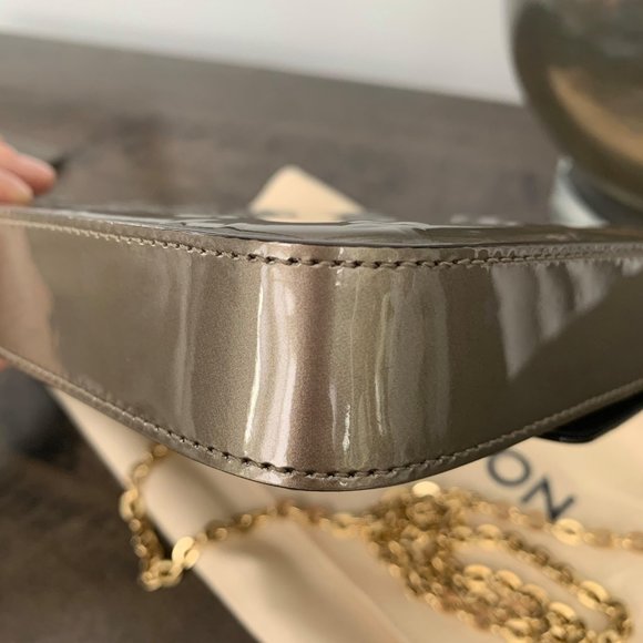 SOLD NEW Louis Vuitton Pochette Felicie Champage Vernis - Picture 9 of 14